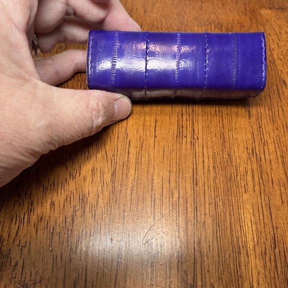 Vintage EEL Skin Coin Purse And Lipstick Case Made In Korea - Picture 10 of 16